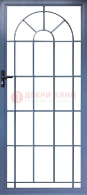 Синяя металлическая решетчатая дверь ДР-28 в Волоколамске
