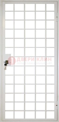 Белая металлическая решетчатая дверь ДР-2 в Волоколамске