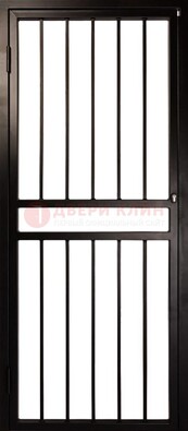 Темная стальная решетчатая дверь для дома ДР-45 в Волоколамске