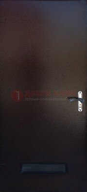 Черная железная техническая дверь ДТ-17 в Рузе