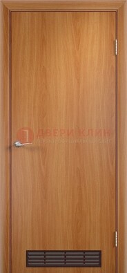 Светлая техническая дверь с вентиляционной решеткой ДТ-1 в Волоколамске