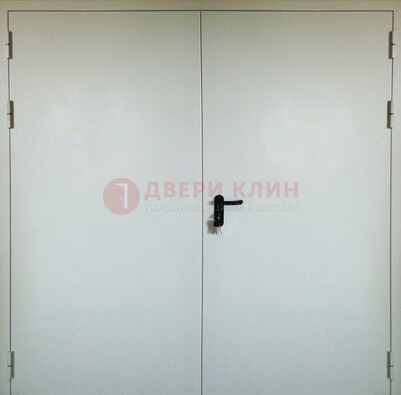 Белая металлическая техническая дверь ДТ-8 в Волоколамске