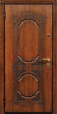 Коричневая входная дверь с виноритом ДВТ-13 в Волоколамске