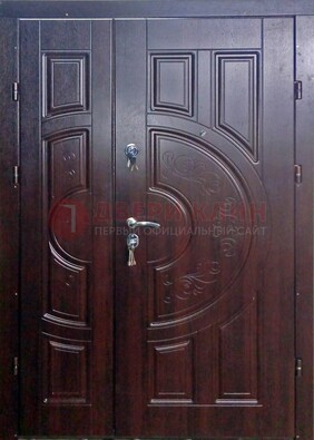Металлическая филенчатая дверь с виноритом и МДФ Беленый дуб ДВТ-145 в Волоколамске