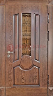 Входная дверь с виноритом и стеклом ДВТ-161 в Волоколамске