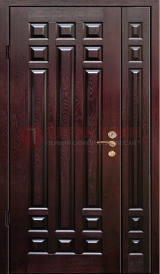 Коричневая металлическая дверь с виноритом ДВТ-20 в Волоколамске