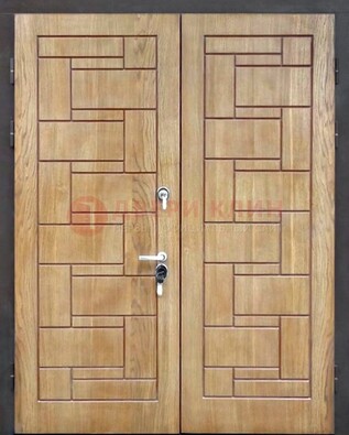 Светло-коричневая стальная дверь с виноритом ДВТ-245 в Волоколамске