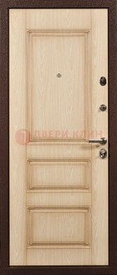 Светлая входная дверь с виноритом ДВТ-24 в Волоколамске