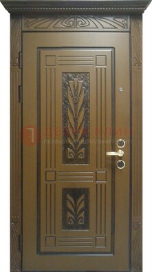 Металлическая дверь с виноритом и узором ДВТ-256 в Волоколамске