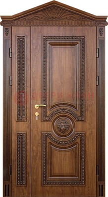 Узорная стальная дверь с виноритом для дома ДВТ-260 в Волоколамске