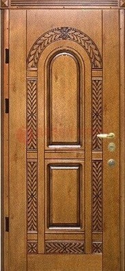 Коричневая железная дверь с виноритом ДВТ-33 в Волоколамске