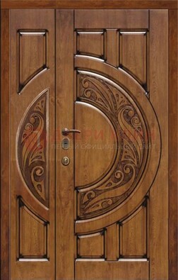 Коричневая входная дверь с виноритом ДВТ-5 в Волоколамске