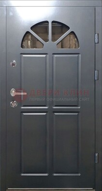 Темная входная дверь с виноритом и терморазрывом ДВТ-64 в Волоколамске