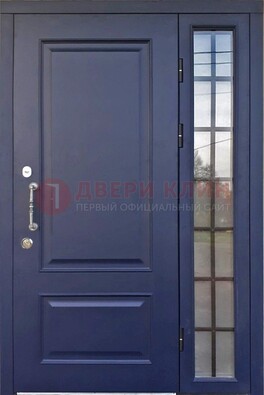 Коричневая дверь с виноритом и МДФ Беленый дуб ДВТ-79 в Волоколамске