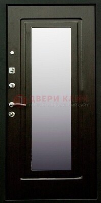 Черная металлическая дверь с зеркалом ДЗ-37 в Волоколамске