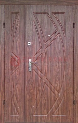 Железная тамбурная полуторная дверь с МДФ ПЛ-7 в Волоколамске