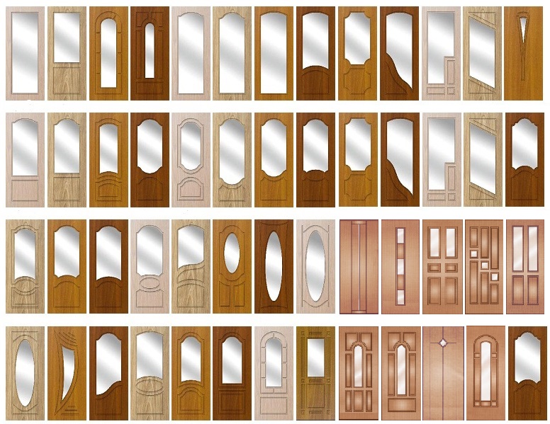 Образцы вариантов дверей со стеклом
